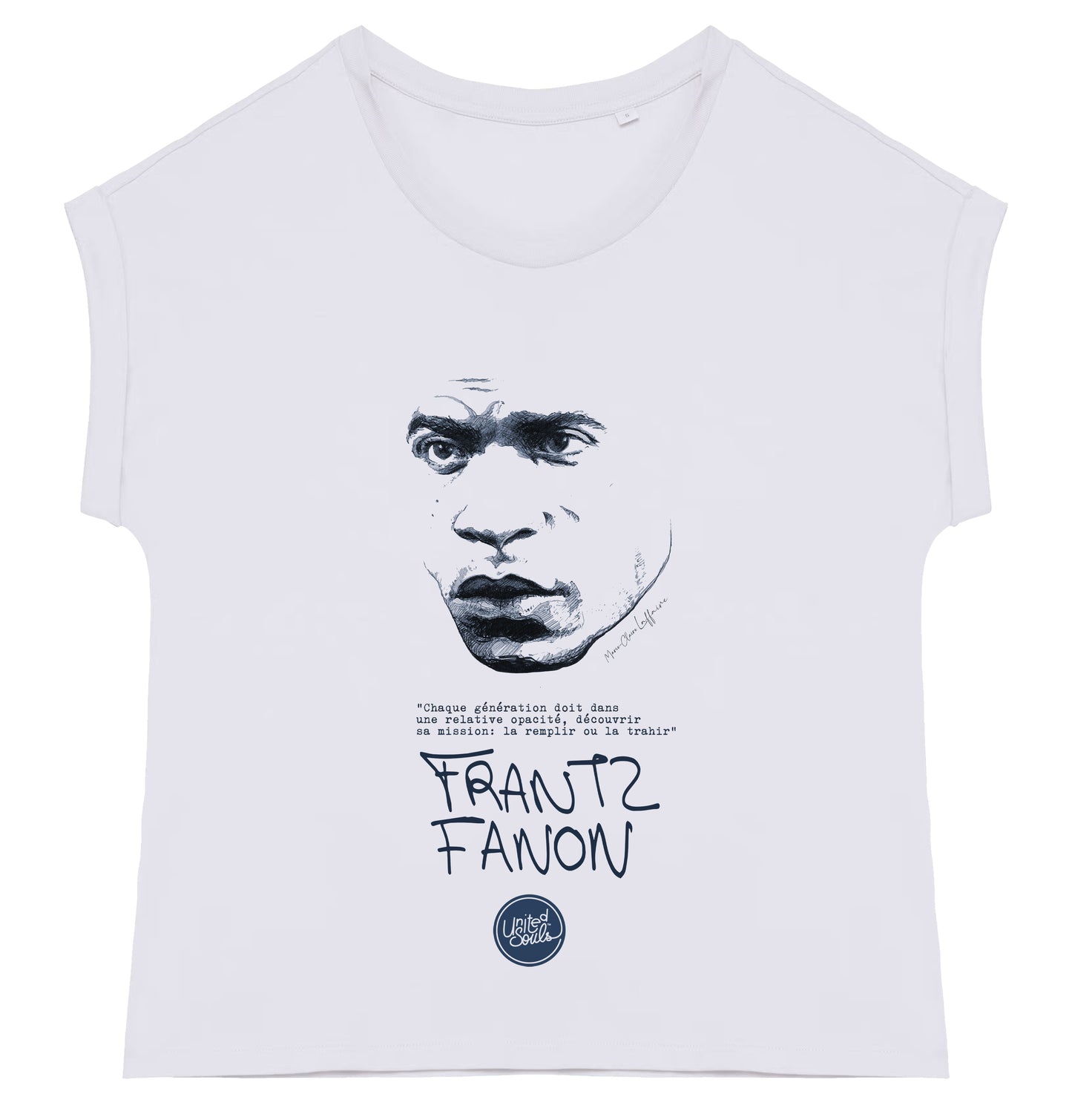Frantz Fanon I Damen-T-Shirt mit Manschettenärmeln