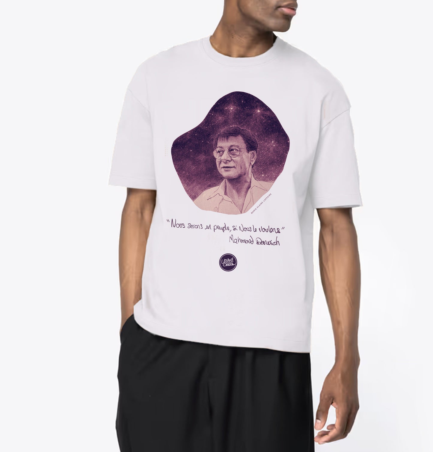 Mahmoud Darwich I Das übergroße T-Shirt Männer