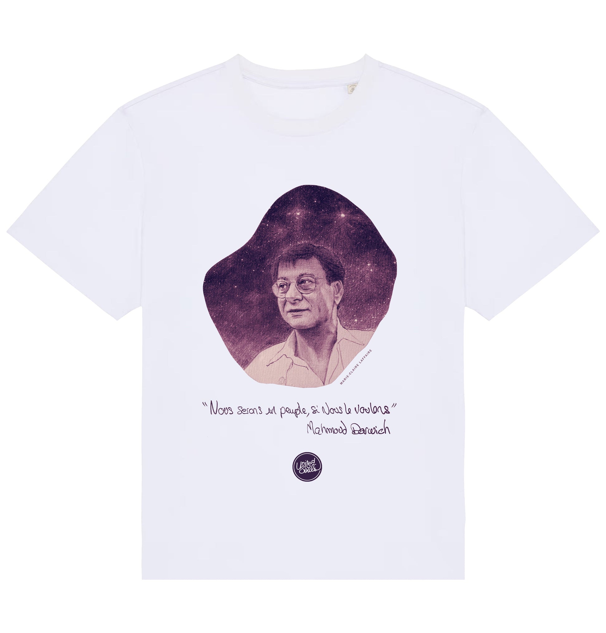 Mahmoud Darwich I Le T-shirt oversize Homme United Souls - Des visages, une lutte, un héritage à porter !