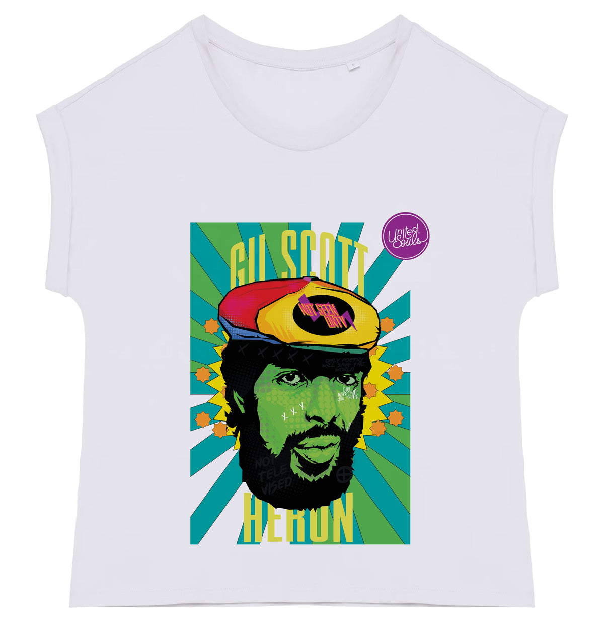 Gil Scott Heron I Le t-shirt manches à revers femme United Souls - Des visages, une lutte, un héritage à porter !